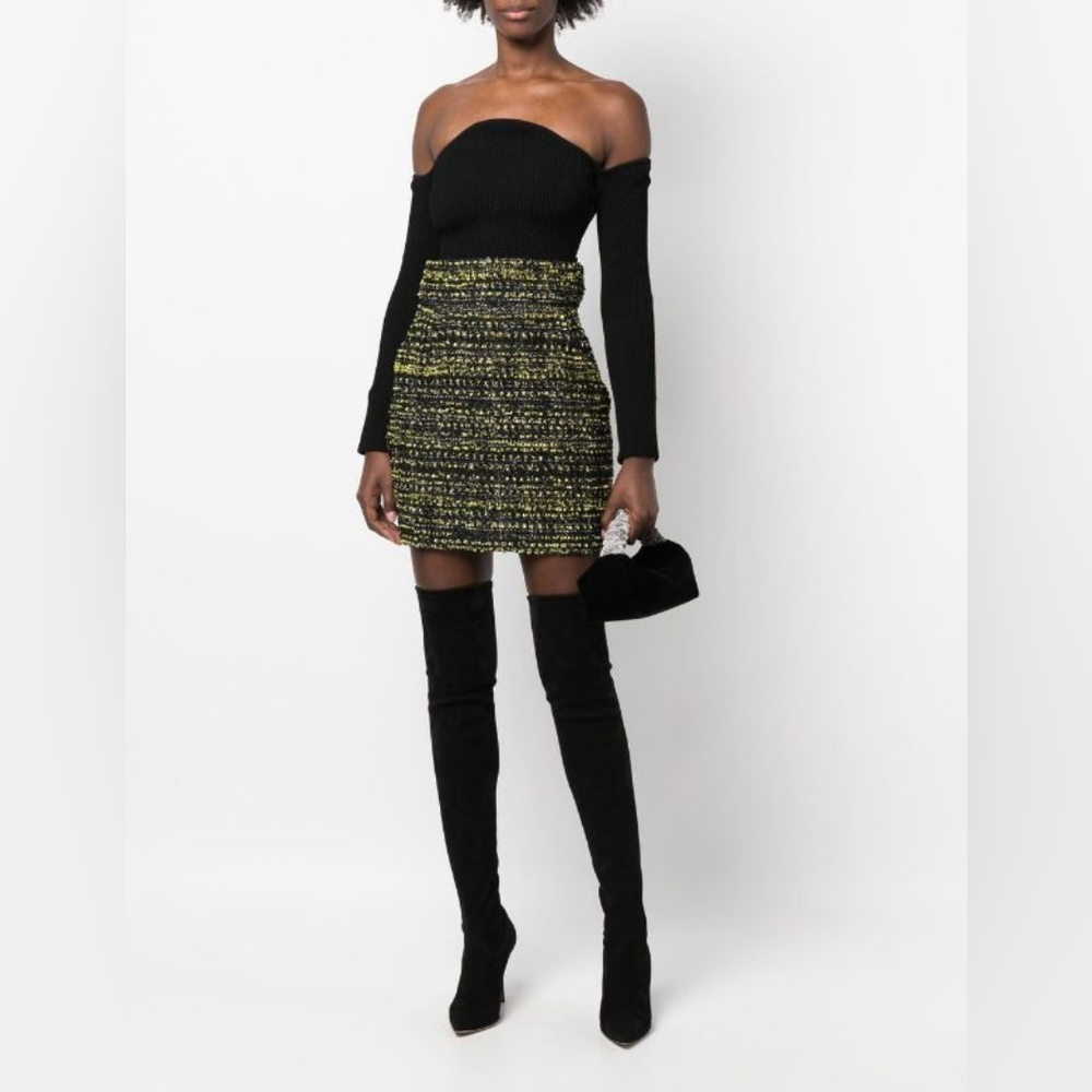 NWT $1277 sz 34 French Alexandre Vauthier boucle mini skirt